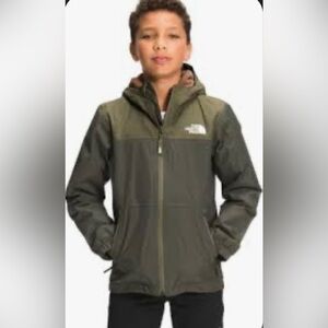 The North Face Boys' Warm Storm Rain Jacket Insulated Size Medium 10/12 Green